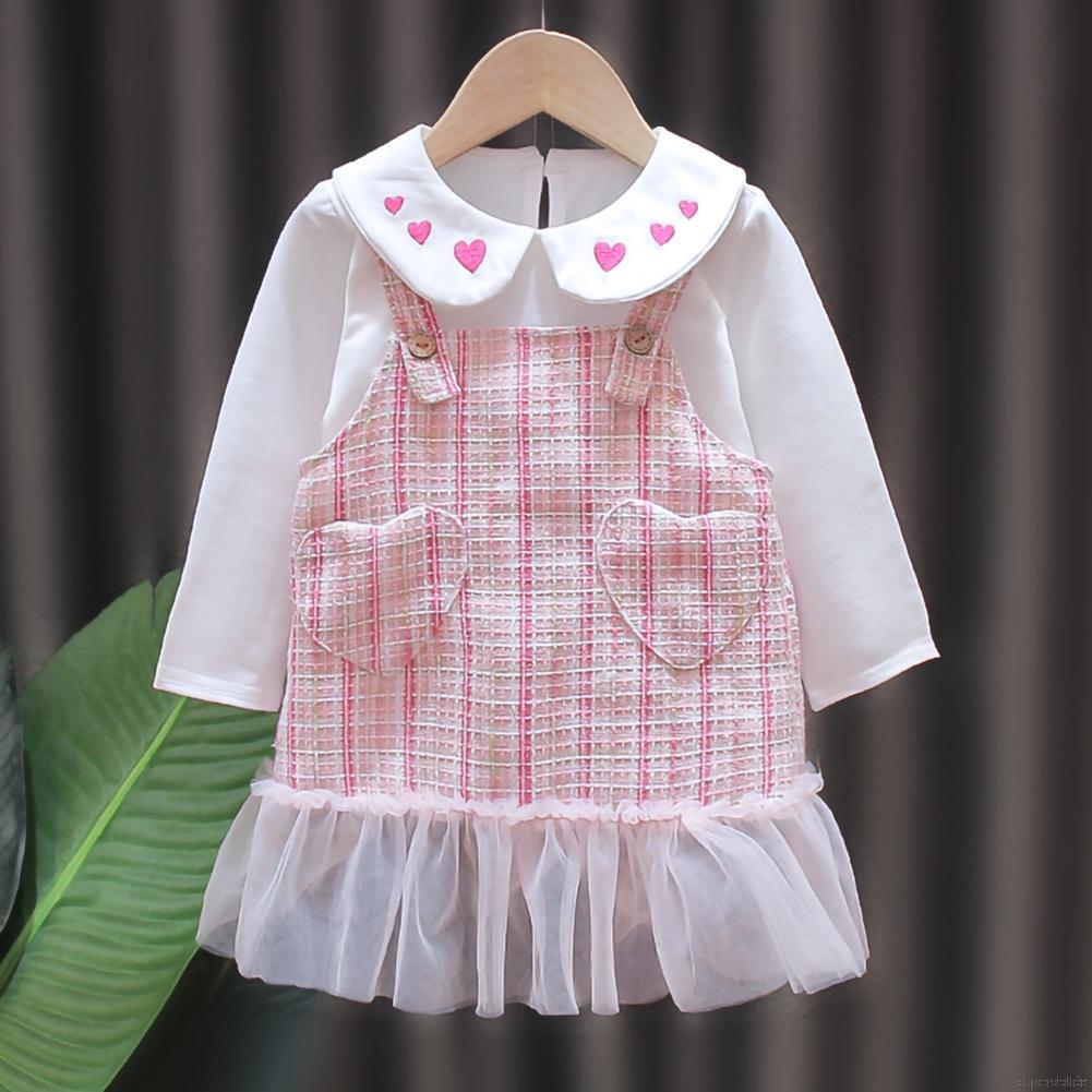 Đầm dài tay họa tiết màu xinh xắn cho bé 1-4 tuổi