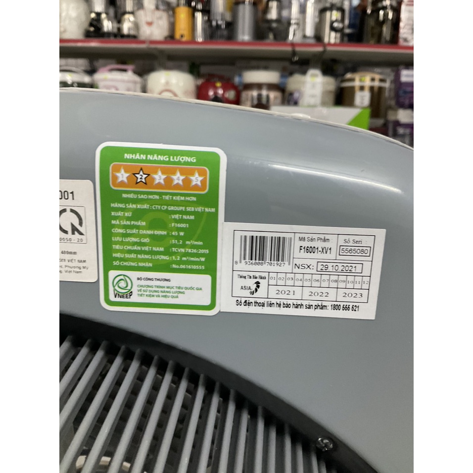 Quạt hộp Asia F16001 xám 40cm 45w - Hàng trưng bày