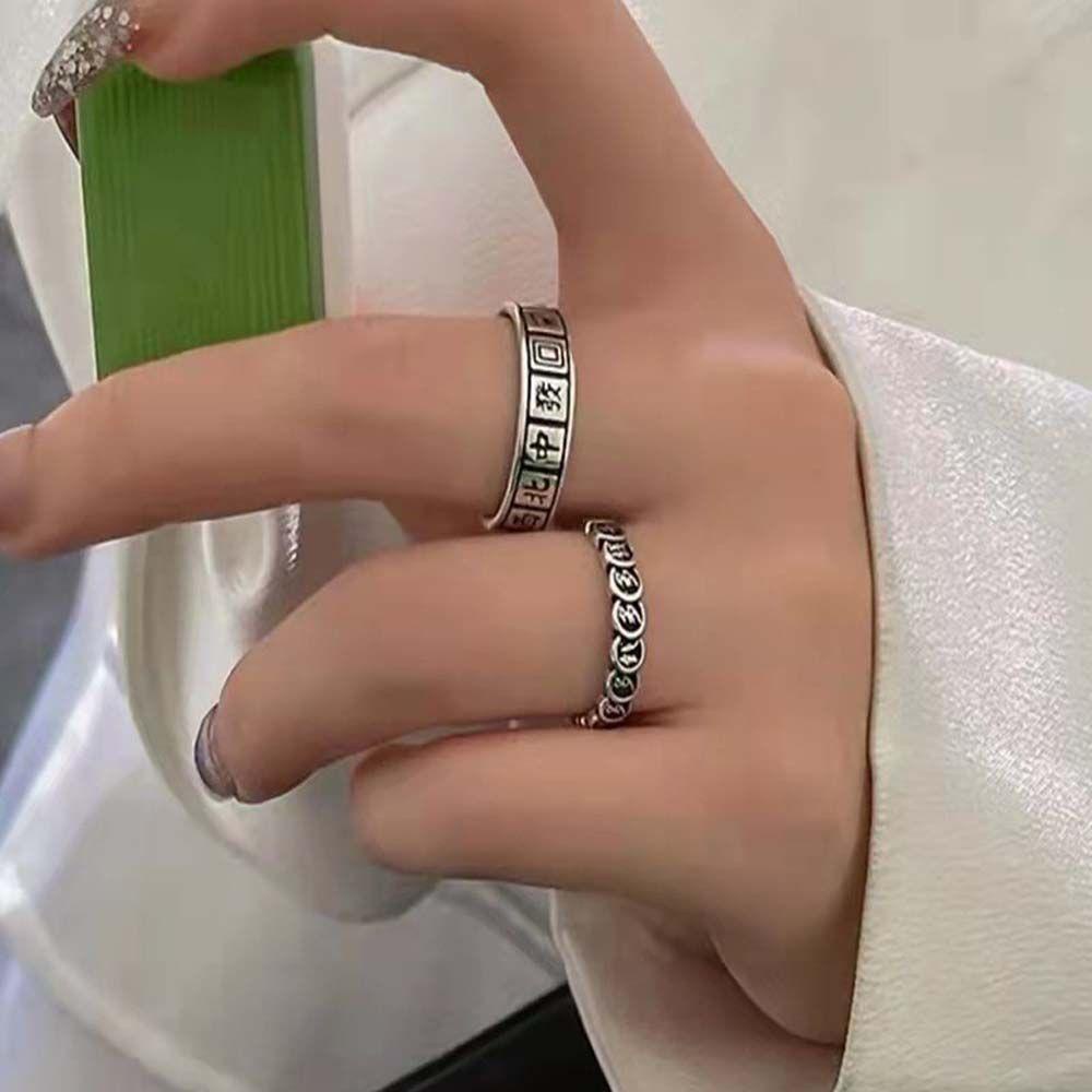 Nhẫn Hình Đồng Xu Mạt Chược Phong Cách Trung Hoa Cổ Điển Cho Nữ