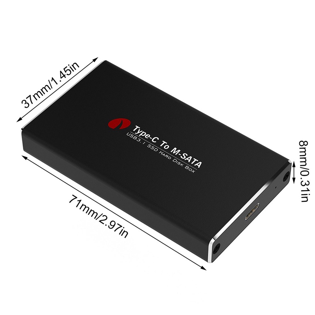 Hộp Đựng Ổ Cứng Ngoài Ssd Hdd Type-C Sang Msata Usb 3.1 Ốp | BigBuy360 - bigbuy360.vn