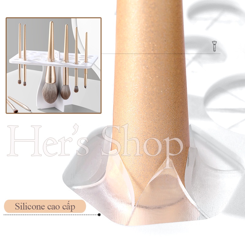 Giá Phơi Cọ Trang Điểm 26 Ô Tròn Tiện Dụng Có Thể Gấp Gọn Tiện Dụng