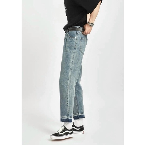 Quần Jeans ống xuông nam unisex