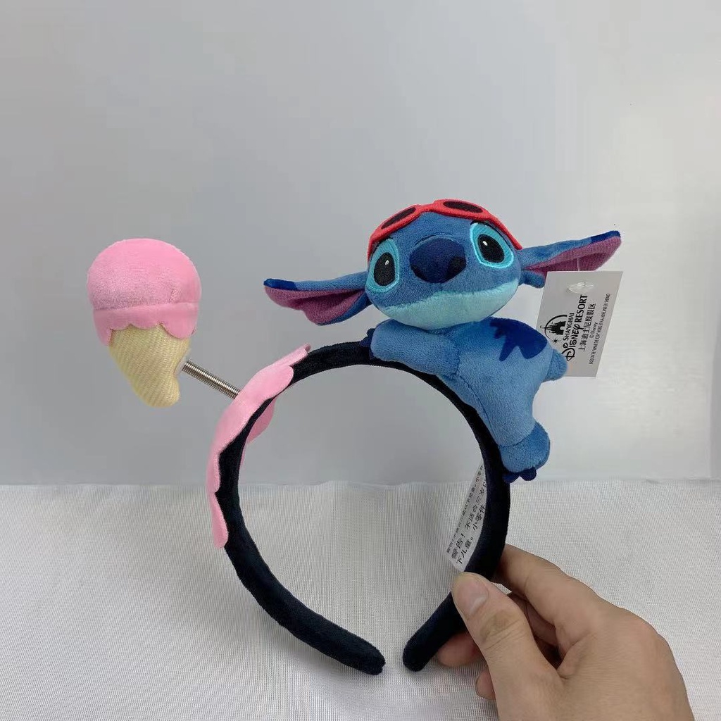 DISNEY Băng Đô Cài Tóc Hình Nhân Vật Hoạt Hình Stitch Đáng Yêu