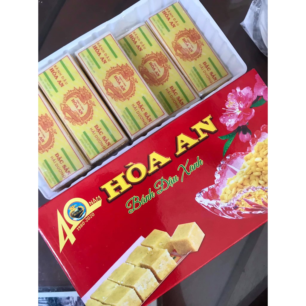 Bánh Đậu Xanh Hòa An hộp 10 gói