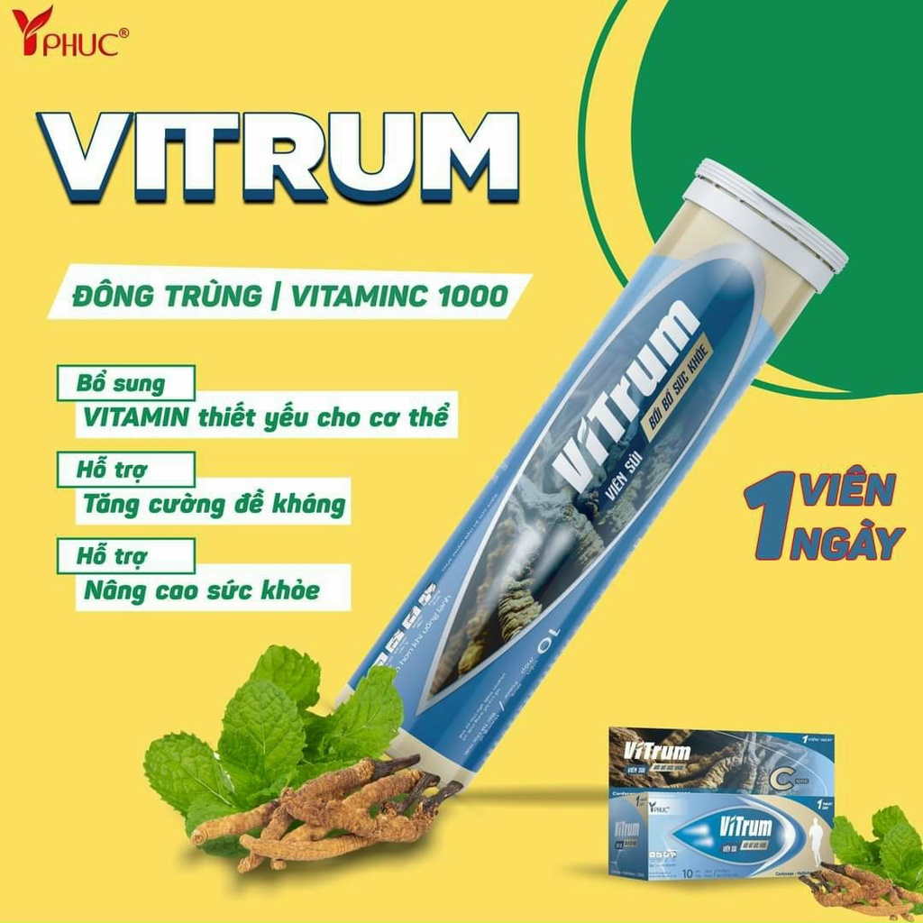 Viên sủi Vitrum C bồi bổ sức khỏe Tube 10 viên