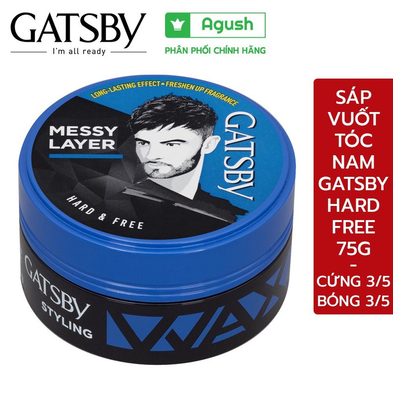 SÁP VUỐT TÓC GATSBY MESSY SCRUNCH LAYERED 75G CHÍNH HÃNG - 8273