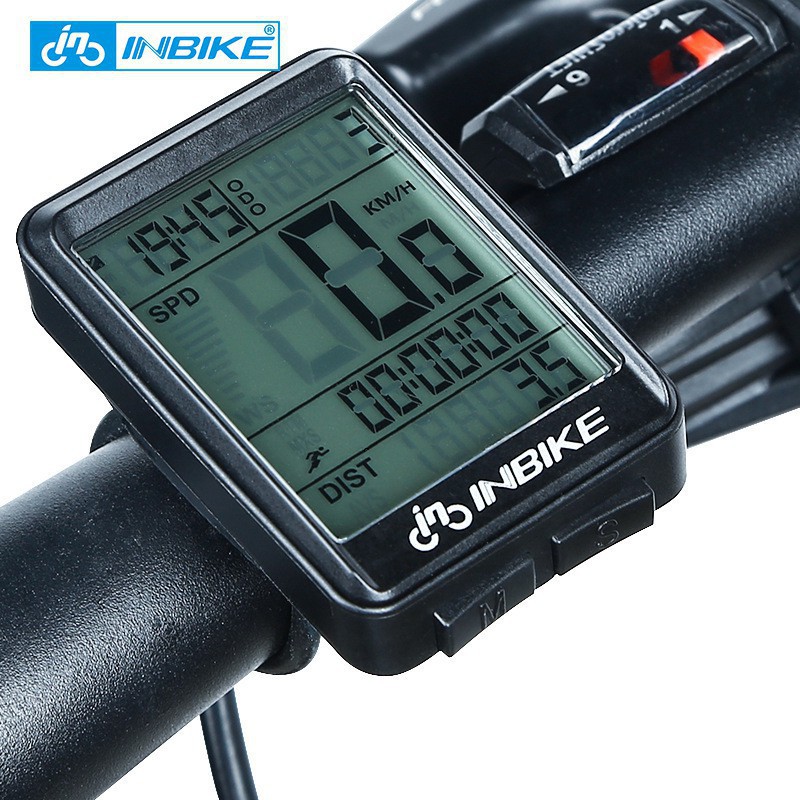 SXE DXV Đồng hồ đo tốc độ và khoảng phương pháp INBIKE không thấm nước IPX6 với đèn LED xanh ban đêm dùng cho xe đạp 12 