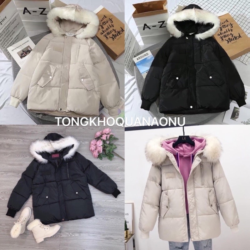 Áo khoác phao trần bông siêu nhẹ ,áo phao béo❤️ mũ lông 3 lớp siêu ấm phong cách hàn quốc. METSHOP