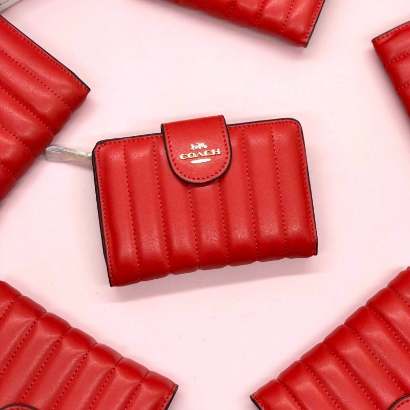 Ví C0ACH Medium Corner Zip Wallet da thật chuẩn xịn xò