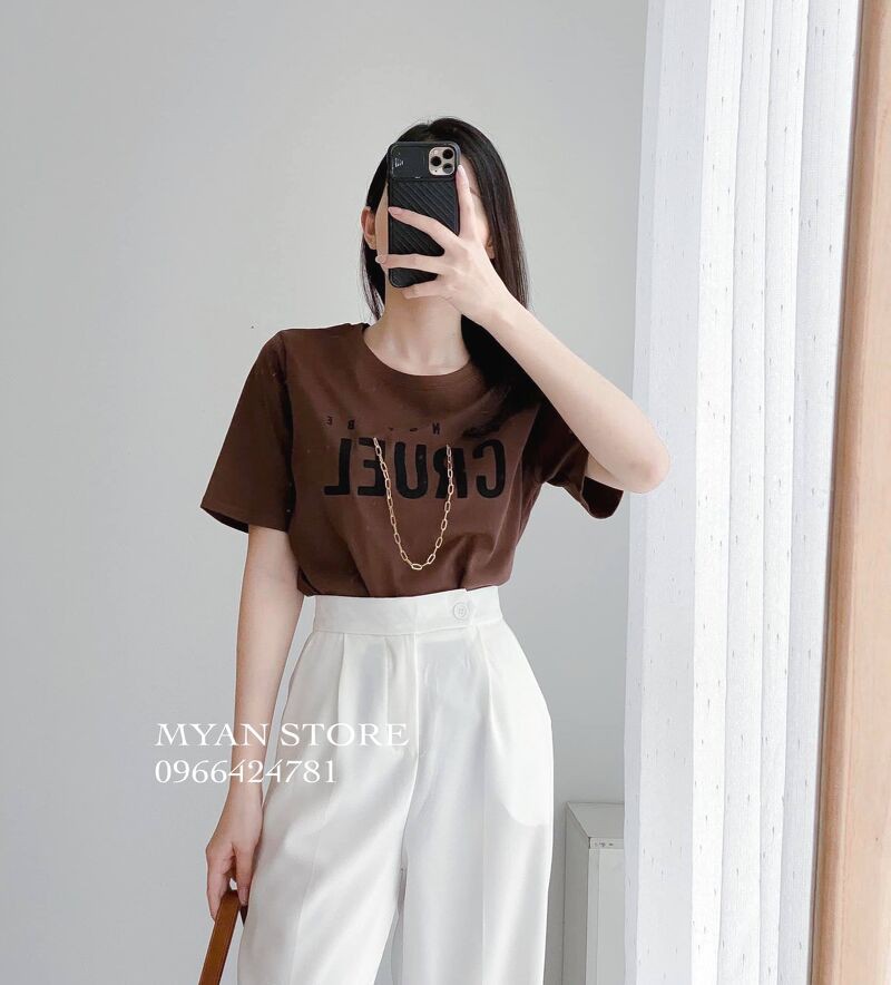 Quần culottes 1 cúc cạp chun sau Q012109