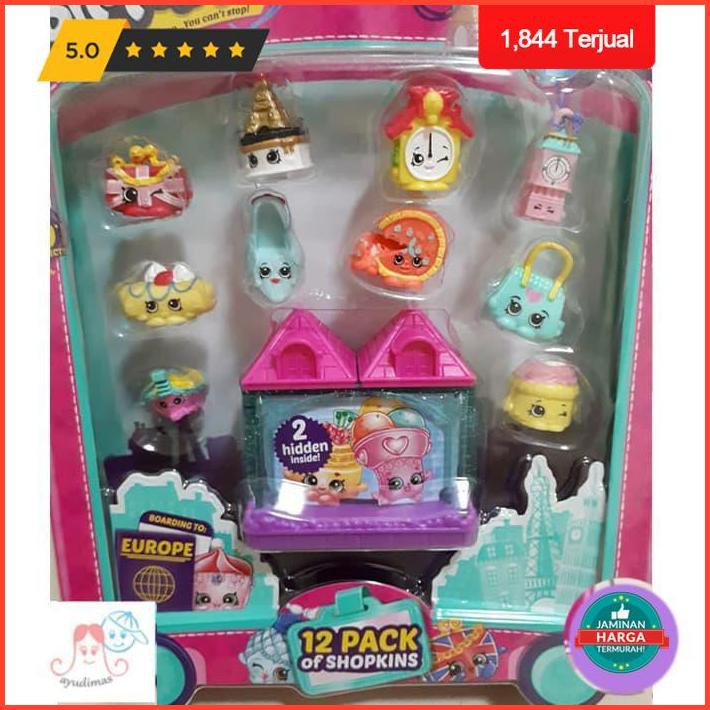 Bộ 12 Món Đồ Đi Du Lịch Shopkins Season 8 - World Phong Cách Châu Âu