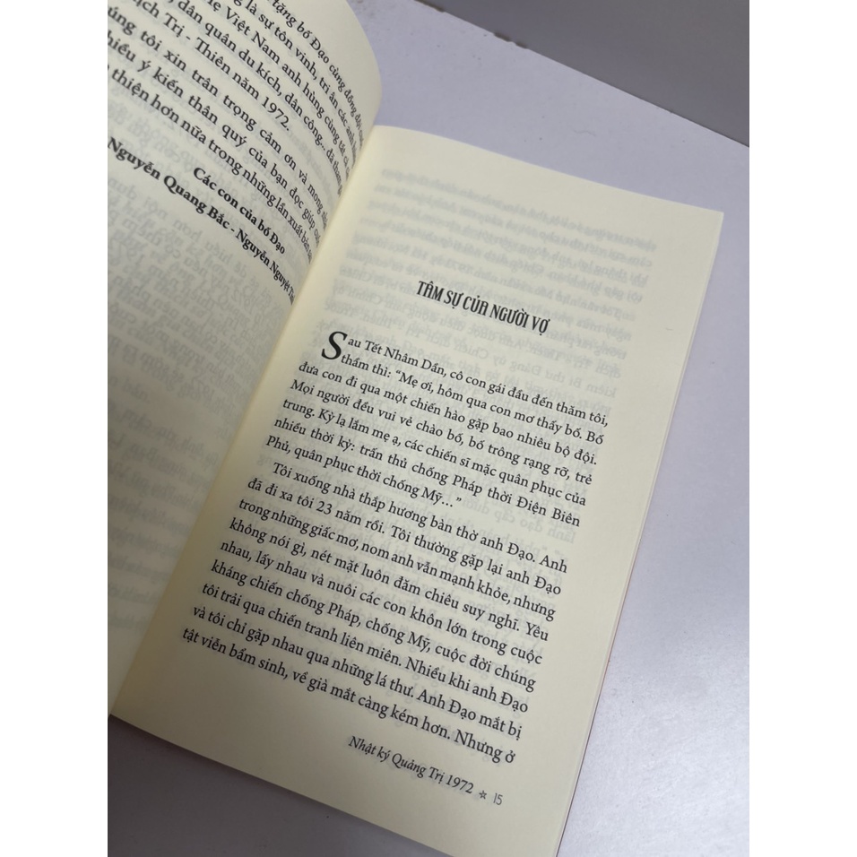 Sách NXB Phụ Nữ - Nhật ký QUẢNG TRỊ 1972 – Lê Quang Đạo – BÌnh Book