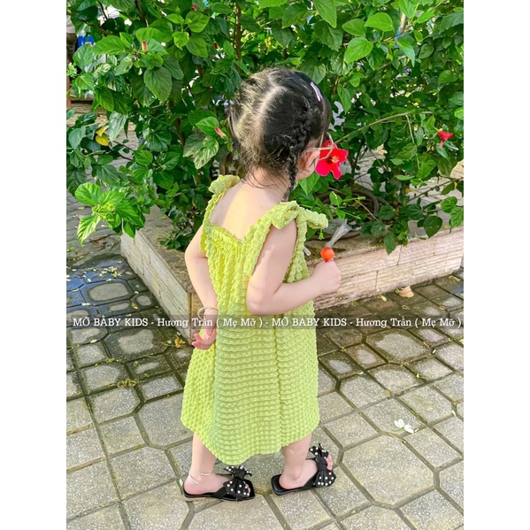 Váy ren mềm thắt dây cho bé gái