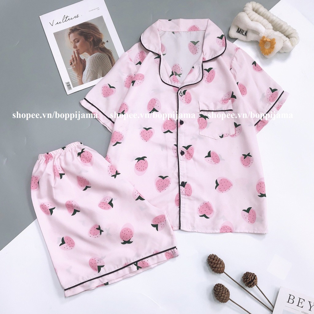 Bộ Ngủ Cộc Tay Nữ, Set Đồ Bộ Pijama Mặc Nhà Chuẩn Kate Loại 1 | BigBuy360 - bigbuy360.vn