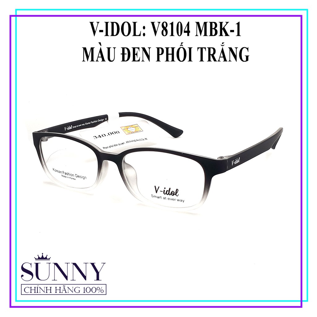 V8104 gọng kính chính hãng V-idol chính hãng, thiết kế dễ đeo bảo vệ mắt