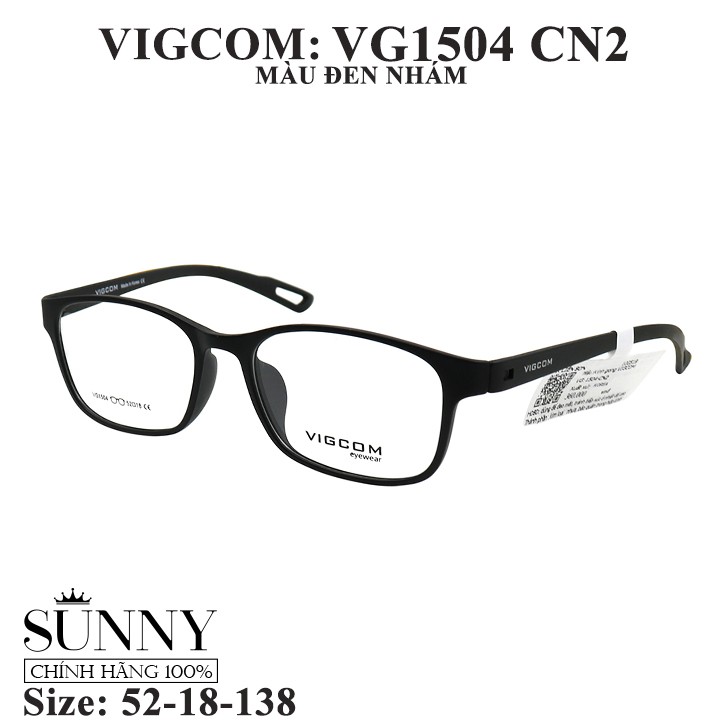 VG1504 nhiều màu - gọng kính Vigcom chính hãng, thiết kế dễ đeo bảo vệ mắt