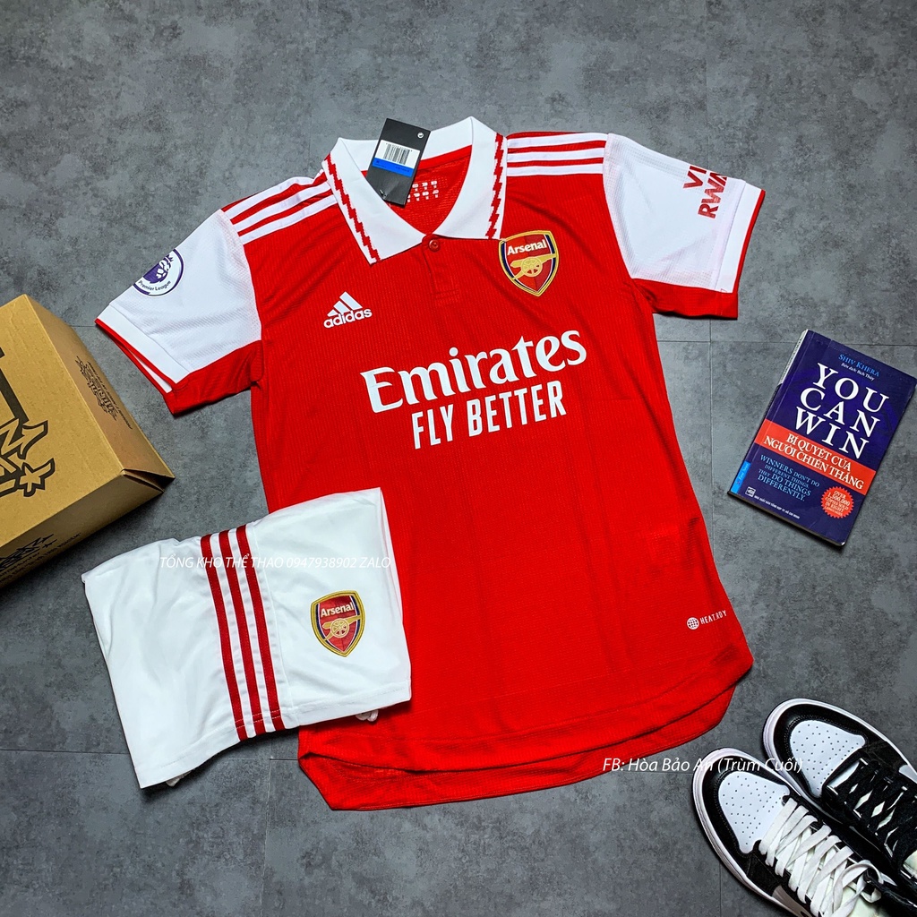 Áo Bóng Đá CLB Arsenal đỏ sân nhà mùa giải 2022-2023 -Vải gai Thái Chuẩn Áo Thi Đấu