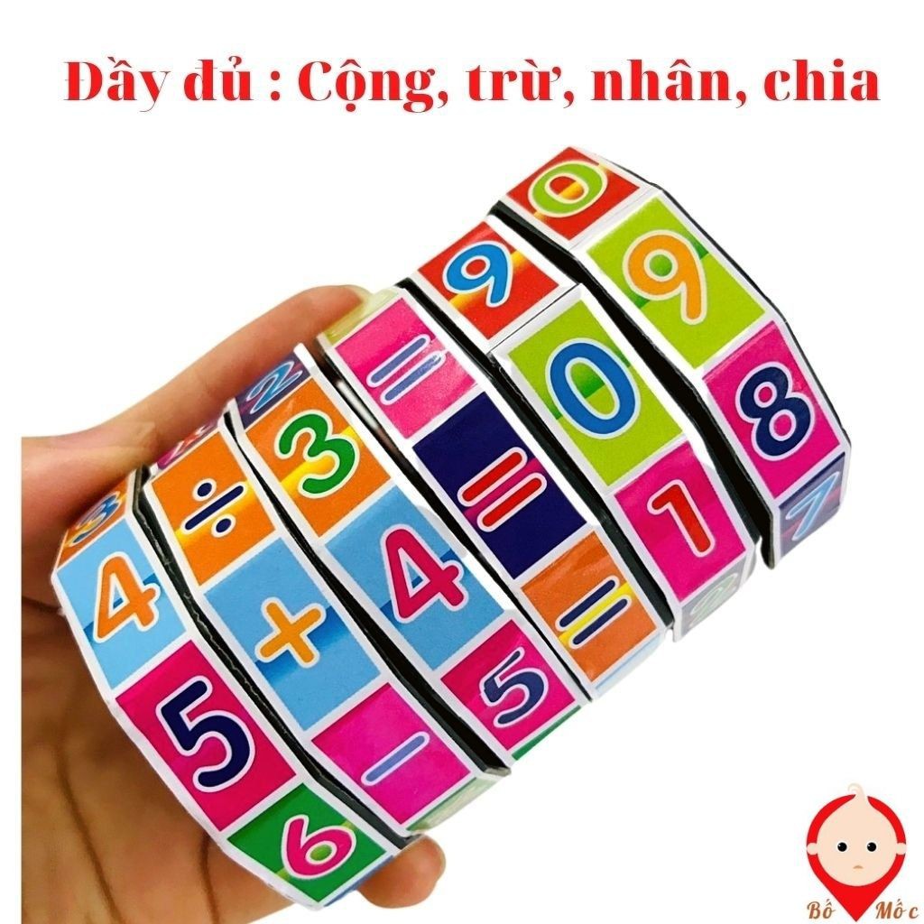 Rubik Toán Học Onshine - Khối Rubic Hình Trụ Cho Bé Học Tính Toán Làm Quen Với Phép Tính Và Con Số - Shop Bố Mốc