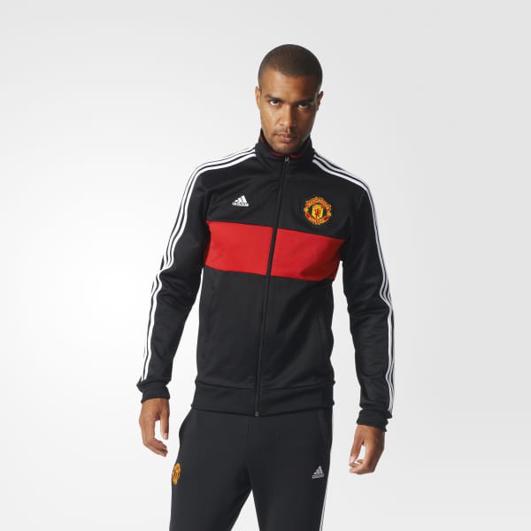 A1562 - Áo Adidas MANCHESTER UNITED 3-STRIPES TRACK JACKET, Hàng xuất xịn, chất nỉ cực đẹp