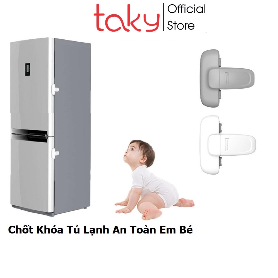 Khóa Chốt - Taky, Cánh Cửa Tủ Lạnh, Giữ An Toàn, Chắc Chắn Bảo Vệ Cho Em Bé, An Tâm Tiện Dụng Cho Mẹ, 3105