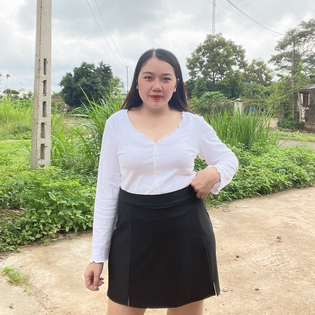 Áo thun nữ tay dài  bigsize, áo thun dành cho người béo bánh bèo  A20