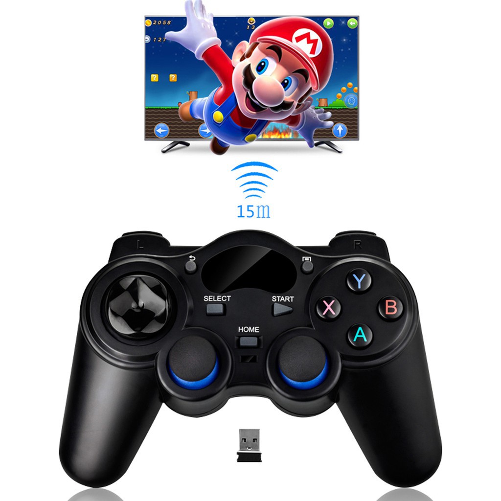Tay cầm chơi game không dây USB Bluetooth 2.4G Tay chơi Game PC / Laptop / Điện Thoại / TV Android / TV Box