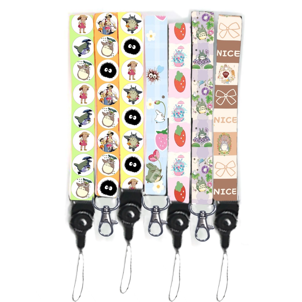 dây strap totoro STI14 hoạt hình dây treo thẻ name tag ngắn cute dễ thương 15cm
