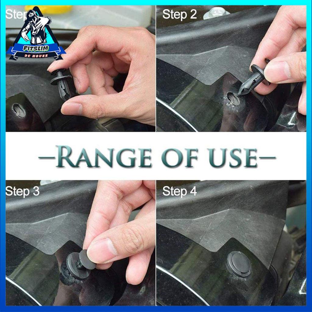 Set 100 đinh ghim bằng nhựa tiện dụng cho xe hơi