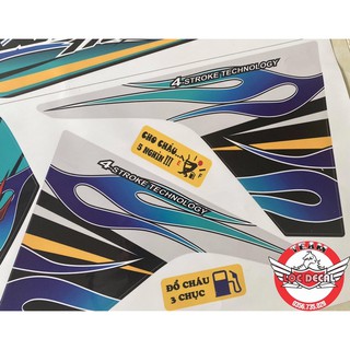 Tem Wave 110 Mẫu Lửa Xanh