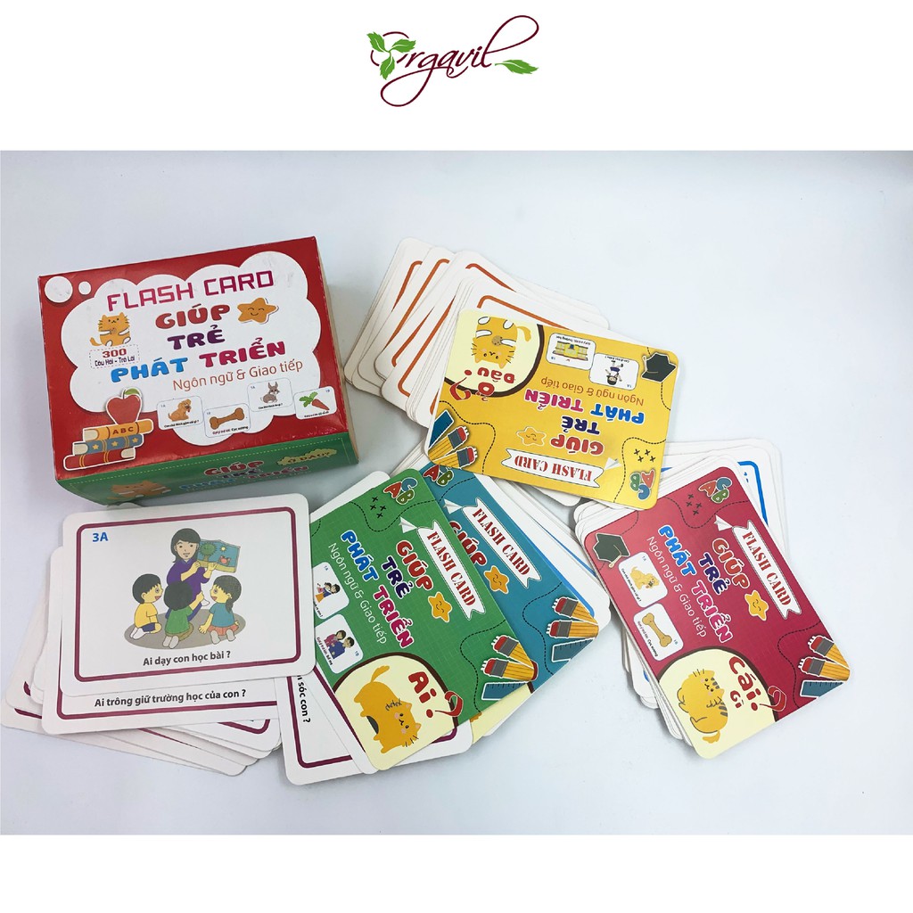 Bộ Thẻ Học Thông Minh Glenn Doman, Flashcard Giúp Trẻ Phát Triển Ngôn Ngữ Và Giao Tiếp - Orgavil