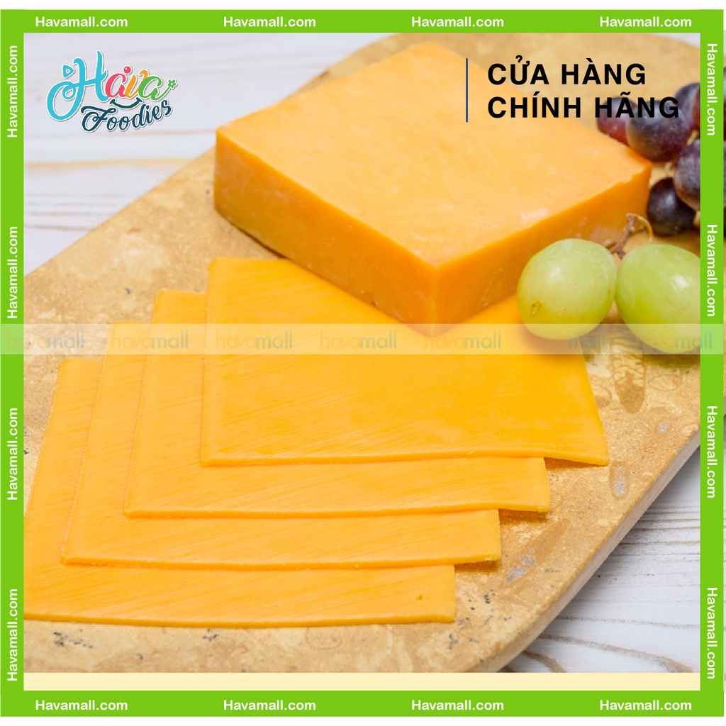 Phô Mai Cheddar Lát Havafoodies 8 Miếng - Cheddar Slices