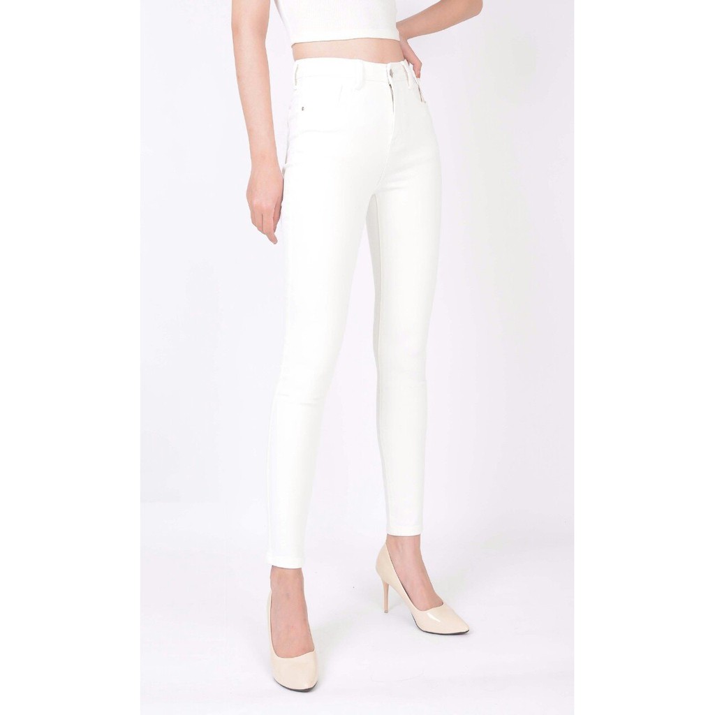 Quần Jean skinny ôm trắng đen 9 tấc - 0101MaterAbbianca