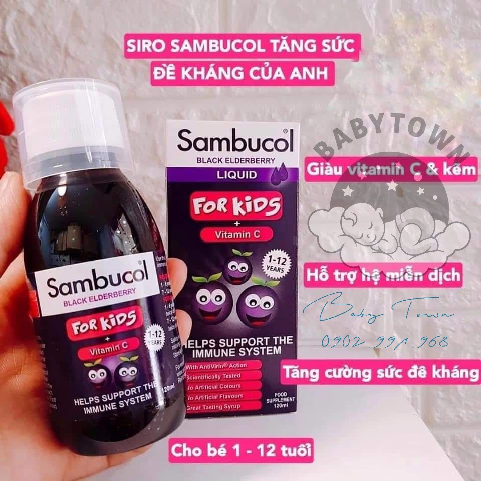 Sambucol - Siro tăng đề kháng Sambucol Black Elderberry Liquid : Anh