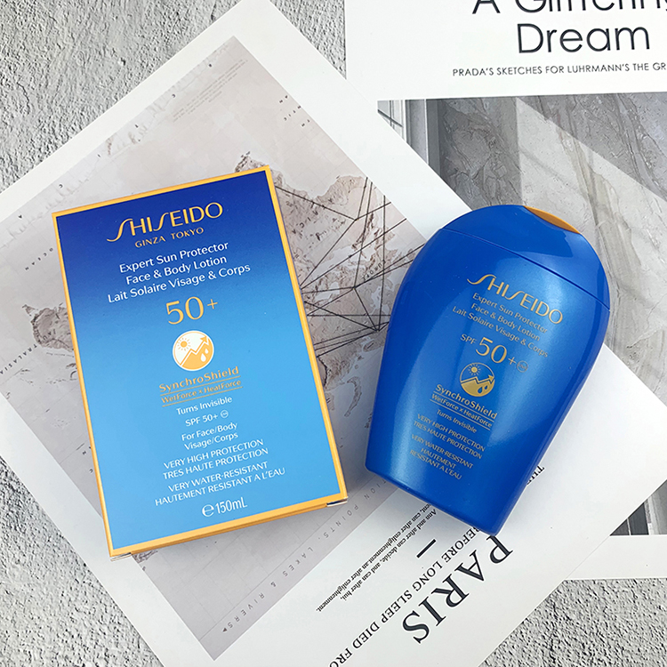 Kem chống nắng Shiseido Hydrodimic màu xanh dương hiệu quả chất lượng cao 100ml