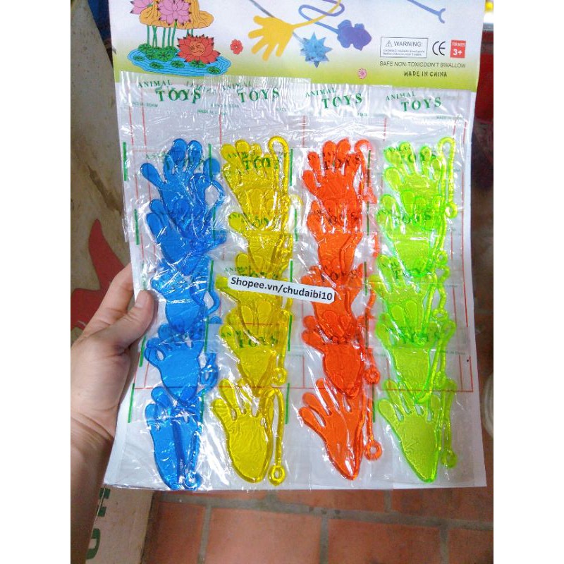 Sticky Toy vỉ 20 bàn tay dẻo quăng dính tường