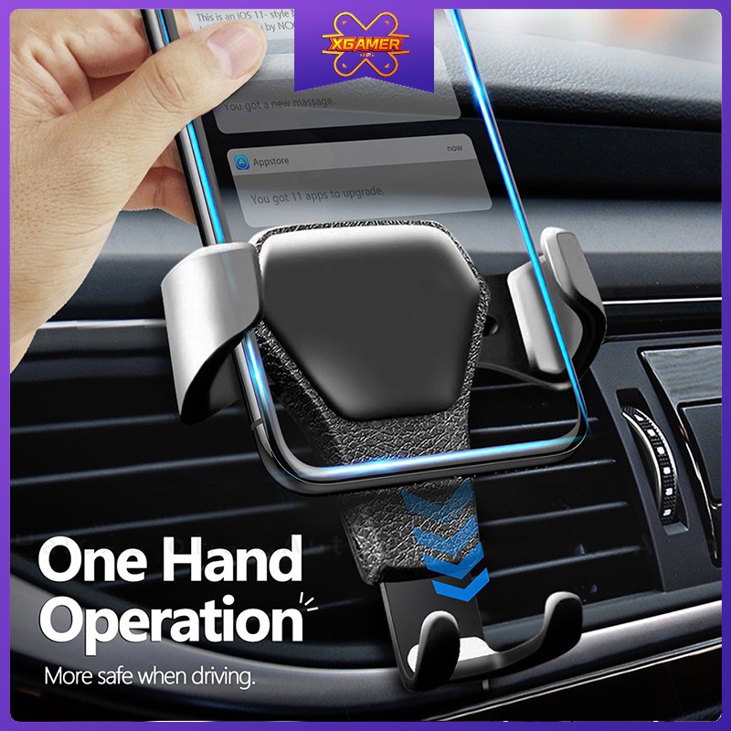 [Ready Stock] XGamer Car Phone Holder For Phone In Car Air Vent Mount Stand No Magnetic Mobile Holder  Gravity Bracket For Phone