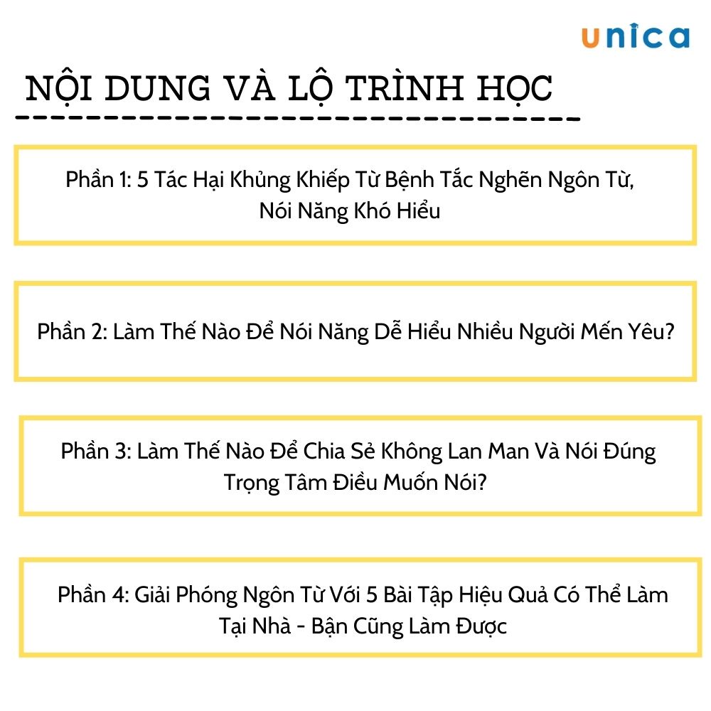 E-voucher Khóa học Unica phát triển bản thân giải phóng ngôn từ cùng giảng viên Phan Thanh Dũng