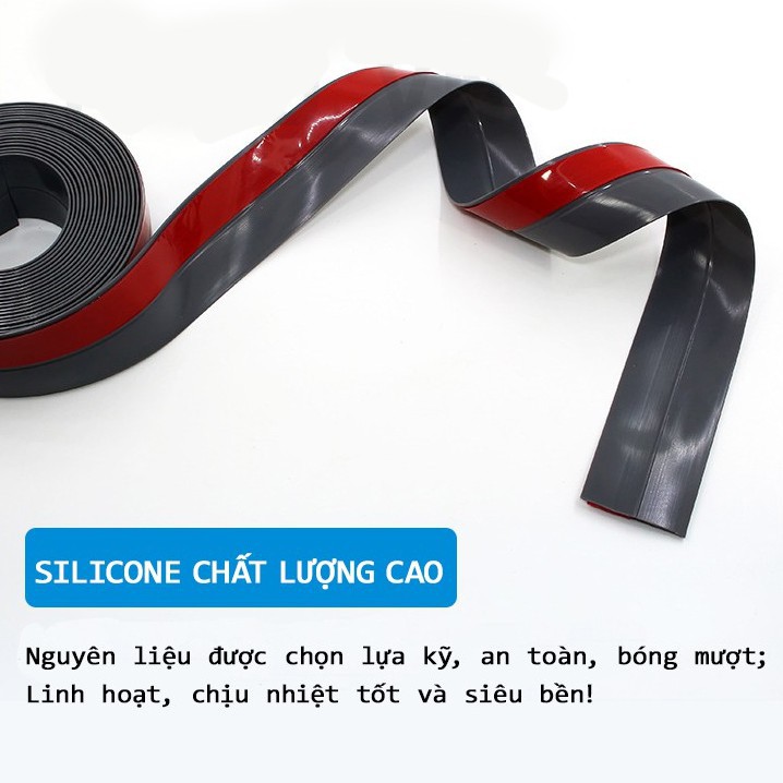 2 Mét Ron Cao Su LOẠI CẢI TIẾN Dán Khe Hở Chân Cửa Ngăn Loại 25mm