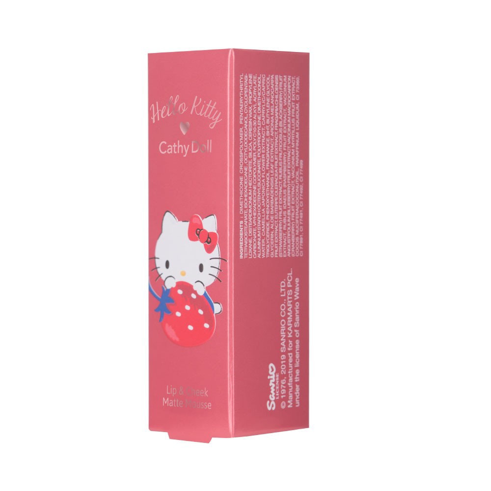 Cathy Doll Hello Kitty Lip & Cheek Matte Mousse 4g Son Kem Lì Và Má Hồng Hello Kitty Cathy Doll Lip & Cheek Matte Mousse