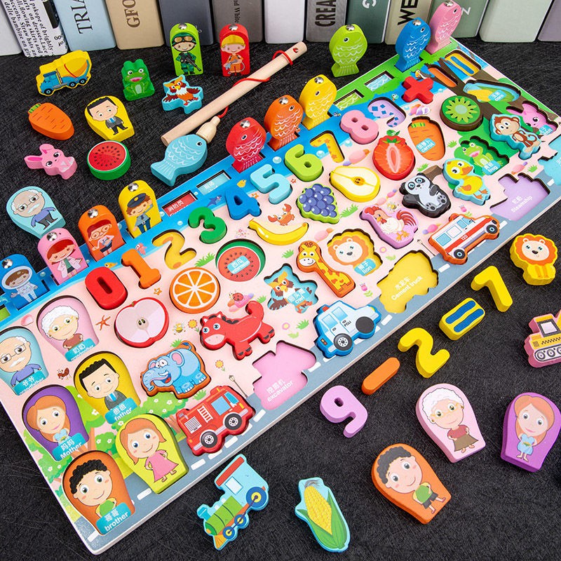 mẫu mới năm 2021✹☎❀kỹ thuật số trẻ em đồ chơi lắp ráp khối xây dựng cho bé 1-2 tuần 3 tuổi 5 não trai và gái, giá