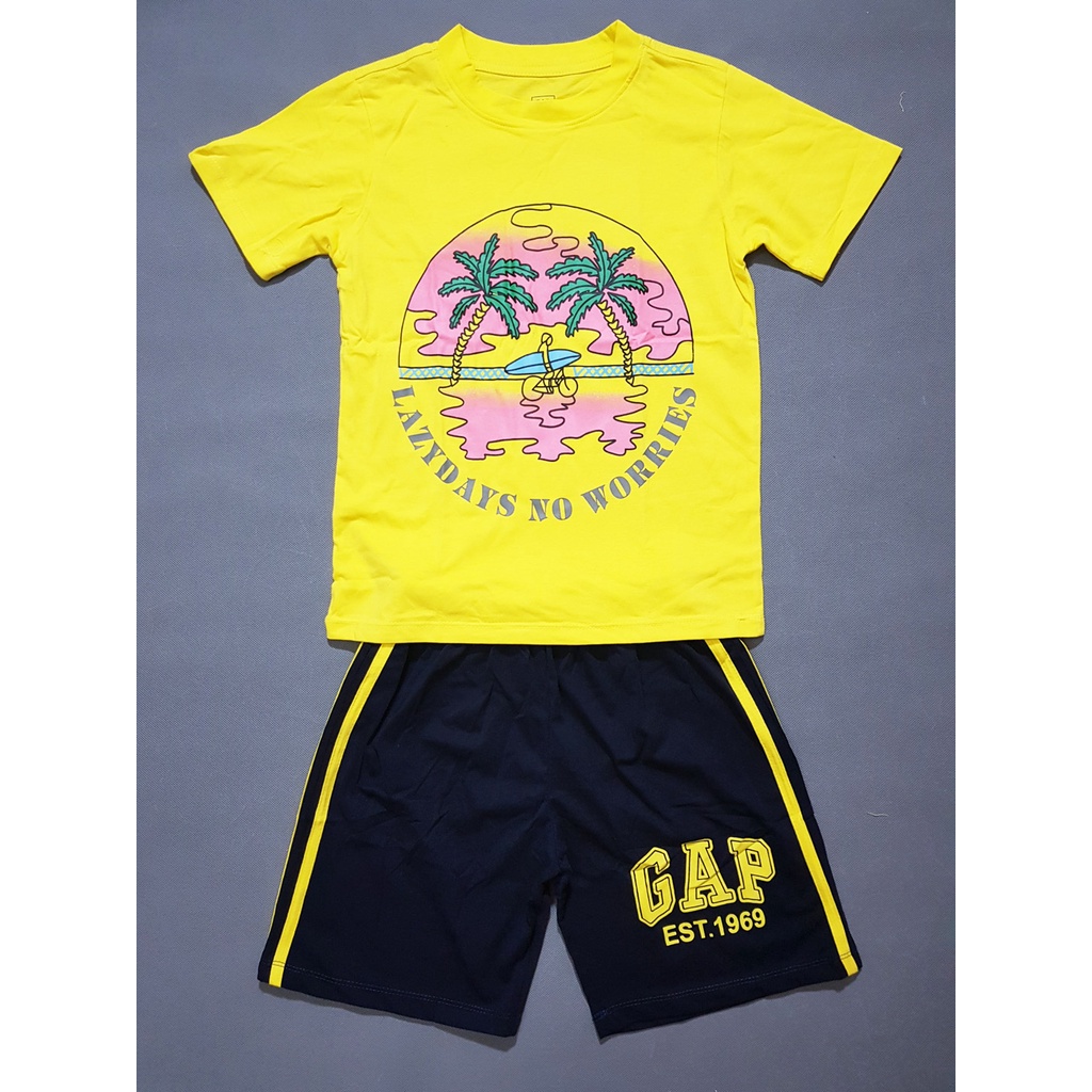 Bộ thun cotton in chữ thể thao khủng long later cho bé trai lớn