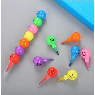Bút Chì Hồ Lô 7 Đốt 7 Màu Độc Đáo - Bút Chì Hồ Lô Biểu Cảm Dễ Thương Cho Bé