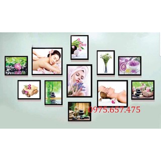Tranh spa phun xăm thẩm mỹ bộ 11 hình ảnh sắc nét chất liệu FOMEX tấm cứng độ dày 5LI SIZE L