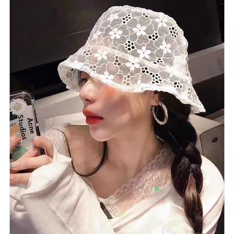 [SẴN]- Mũ nón bucket ren hoa phong cách Ulzzang (M71)