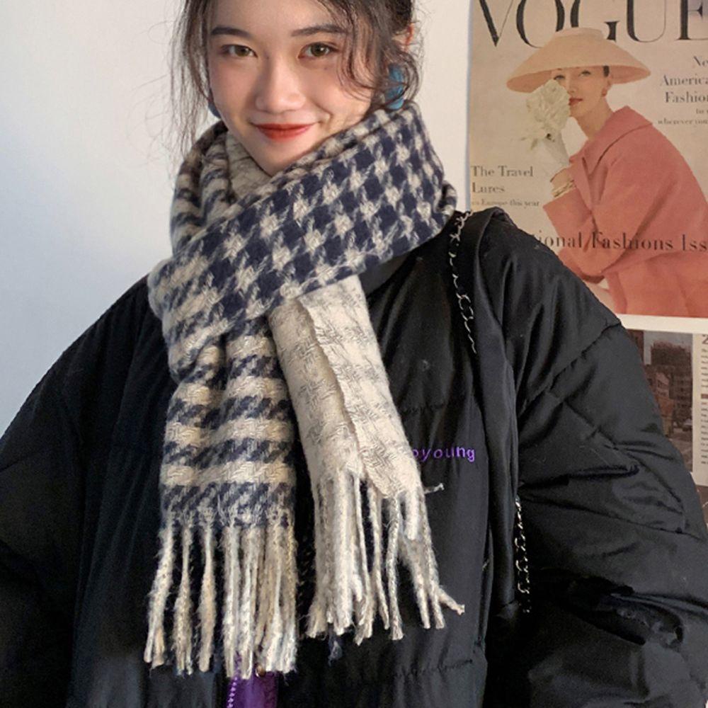 Norman Khăn Choàng Cổ Mùa Thu Đông Bằng Vải Cashmere Kẻ Sọc Caro Thanh Lịch Cho Nam Và Nữ