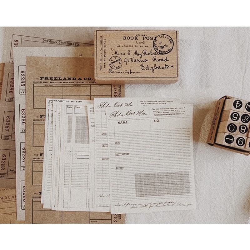 [V02] set 210 món vintage cổ điển trang trí sổ bullet journal phụ kiện decor chụp ảnh