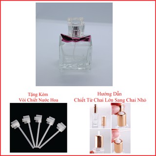 Chai chiết nước hoa, lọ chiết nước hoa thủy tinh 30ml tặng kèm vòi chiết (Form chai Versace)