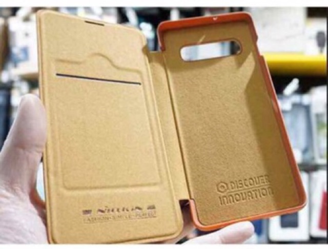 Bao da Nillkin Qin Galaxy S10 chính hãng | BigBuy360 - bigbuy360.vn
