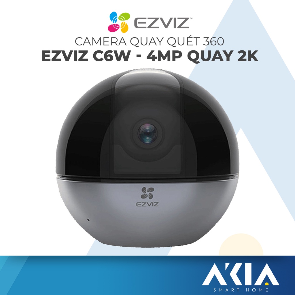 Camera wifi Ezviz C6W 4MP độ phân giải 2K - Quay quét thông minh, nhận diện chuyển động - Hàng chính hãng