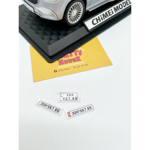 Biển số xe mô hình tỷ lệ 1:24 - Bóc dán